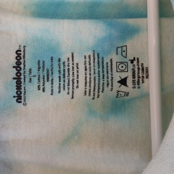 Nickelodeon SpongeBob SquarePants Stay Weird Custom Tie Dye Unisex Tee Shirt - Picture 3 of 6